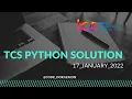FULLY EXPLAINED TCS IRA PYTHON 17TH JAN SOL TCS PRA PYTHON TCS CPA TCS OPA TCS PYTHON CPA SBQ PRA