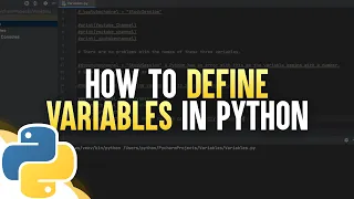 How To Define Variables In Python