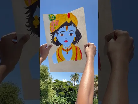 “A little creativity, a lot of colourful magic” #richel craft #krishna drawing #minhwacuties #shorts