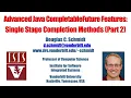 Advanced Java CompletableFuture Features Single Stage Completion Methods Part 2