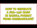 How to generate a SHA-256 hash in base64 format from commandline
