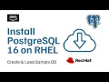 Install PostgreSQL 16 on RHEL 10 EC2 Load Sample Database Step-by-Step Setup for Beginners
