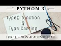 Type Function Type Casting in Python