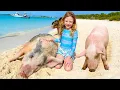 Download Lagu Nastya and her Family trip to the pig island