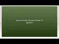 How to hide Chrome Driver in python