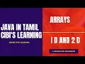 java in Tamil Arrays 1D and 2D