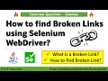 How to Find Broken Links using Selenium WebDriver selenium interview questions