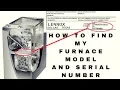 How to Find My Furnace Model and serial number
