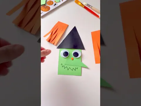 Quick Kids Craft! 🧙🏼♀️ #kidsactivity #kidscraft #halloweencraft #halloweencraftsforkids #hallowen