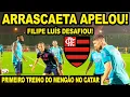 Lagu FILIPE LUÍS CHAMOU ROYAL PARA DESAFIO! ARRASCAETA NÃO ACETOU PERDER! 1º TREINO DO FLAMENGO NO CATAR