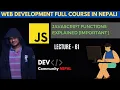 JavaScript Functions with Expression Return value Parameters Sushant Rimal DEV COMMUNITY NEPAL