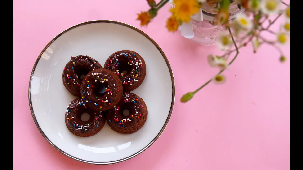 Mini Chocolate Donuts Baked Recipe