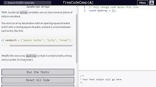 Store Multiple Values in one Variable using JavaScript Arrays - FCC 39 Basic JS