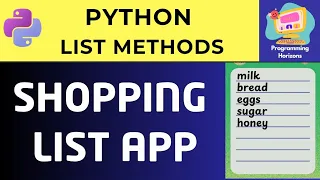 Python Shopping List Program Python Project for Beginners