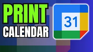 How to PRINT Your Google Calendar in SECONDS
