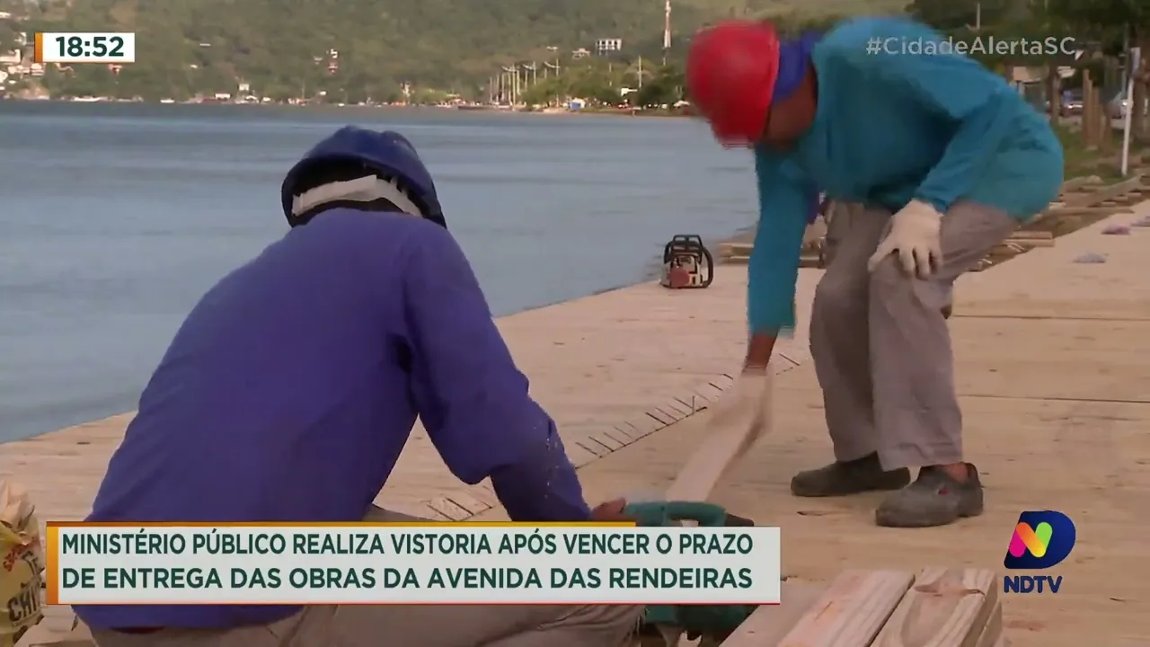 MP realiza vistoria após vencer o prazo de entrega das obras na Avenida das Rendeiras