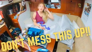 *HELP!* DIY Boat Canvas on a BUDGET | DON’T KNOW WHAT IM DOING | Sailrite | Hallberg Rassy 352 EP18
