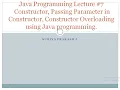 Java Programming Lecture 7