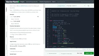 Week 1 Time Conversion Solution HackerRank Rajat Shenoi