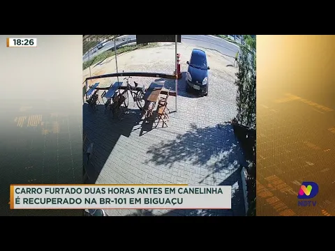 Carro furtado duas horas antes em Canelinha é recuperado na BR-101 em Biguaçu