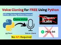 Clone Any Voice for FREE with Python Offline No API Required ElevenLabs Alternative