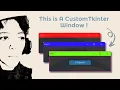 How to Customize the Title Bar of a CustomTkinter Window - python