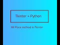 Place Method in Tkinter