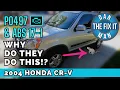 2004 Honda CRV Check Engine Light - P0497 Evap System Low Purge Flow ABS Trouble Codes 17-1 FIXED