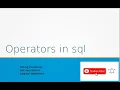String functions Set operations Logical operators SQL DBMS Malayalam Tutorial