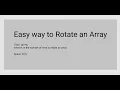 Array Rotation for K times