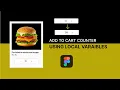 Add-to-Cart Counter using Local Variables Conditionals Expressions in Figma
