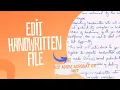 Is It Possible to Edit Handwritten File in Adobe Acrobat Yes But