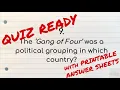 QUIZ 5 - General Knowledge with printable answer sheets