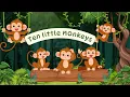Download Lagu Ten Little Monkeys Jumping On the Bed Song for Kids \u0026 Toddlers