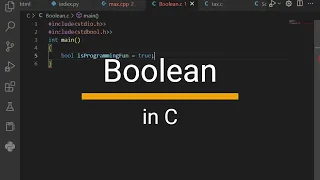 Boolean in C