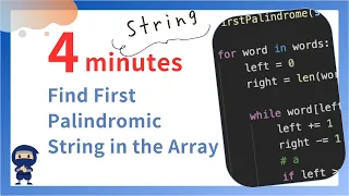 Find First Palindromic String in the Array - LeetCode