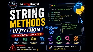 Python String Methods Explained Learn Python for Beginners 2026 TheProgKnight