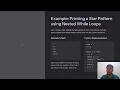 Nested While loop with one example