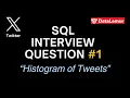 SQL Interview Question 01 DataLemur Easy SQL Twitter - Histogram of Tweets