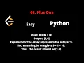 LEETCODE 66 PLUS ONE PYTHON