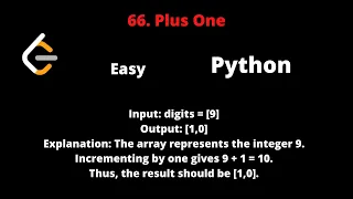 LEETCODE 66 PLUS ONE PYTHON