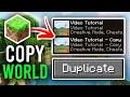 How To Duplicate Minecraft Worlds - Full Guide