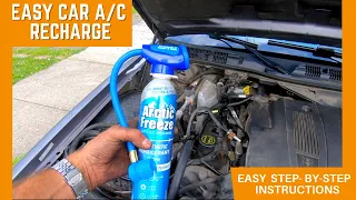 How to recharge your car system with Arctic Freeze R-134a Easy Step-by-Step Tutorial