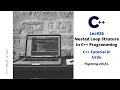 Lec What is Nested Loop Structure in C Programming C Tutorial in Urdu