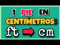 Cuantos CENTIMETROS tiene un PIE ft cm
