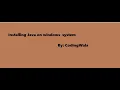 Session 2 Jdk Java installation on windows executing first hello word program Eng