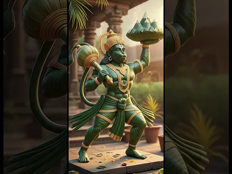 Jai Bajrangbali Status | Hanuman Ji Leaf Art Creation #HanumanJi #JaiShreeRam  #DhiReporter