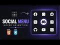 Clean Social Media Menu Animation HTML CSS Hover Effect UI