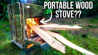 WOOD BURNING Camp Stove Test Review Pocket Bellows