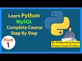 Learn Python MySQL Complete Course Step By Step Getting Started Ponnuri Gopie Krishna Part-1